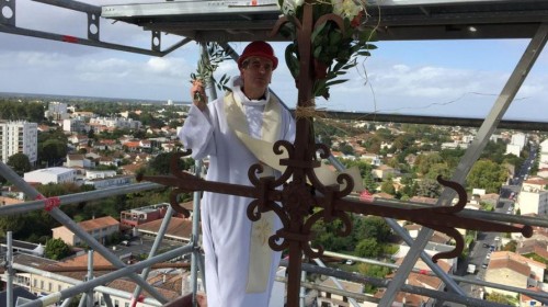 Photo Flèche de l'église Saint-Amand de Caudéran